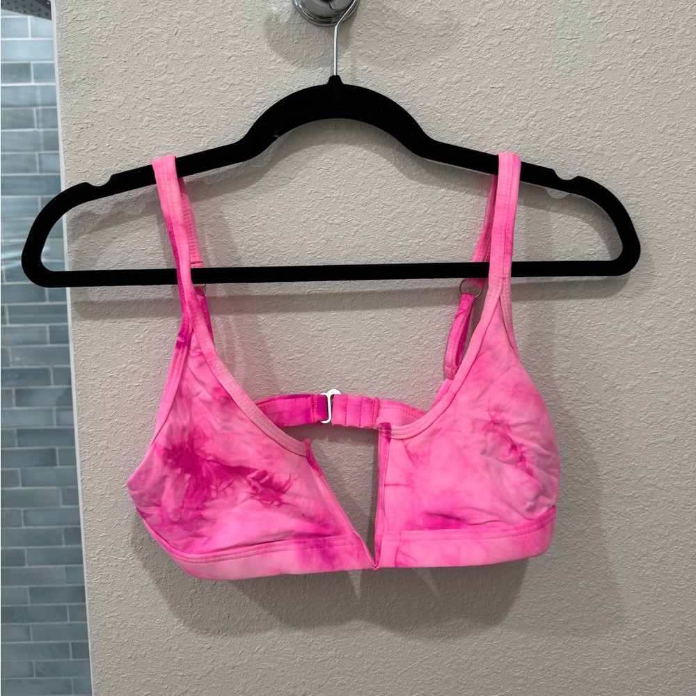 One One Swimwear Pink Tie Dye Bikini Top